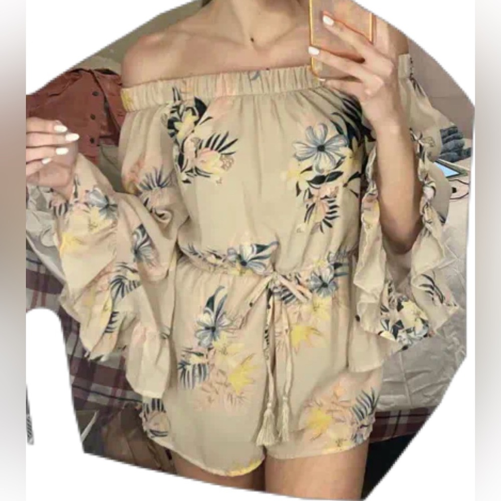 Hint of Blush | Across the Shoulder Romper